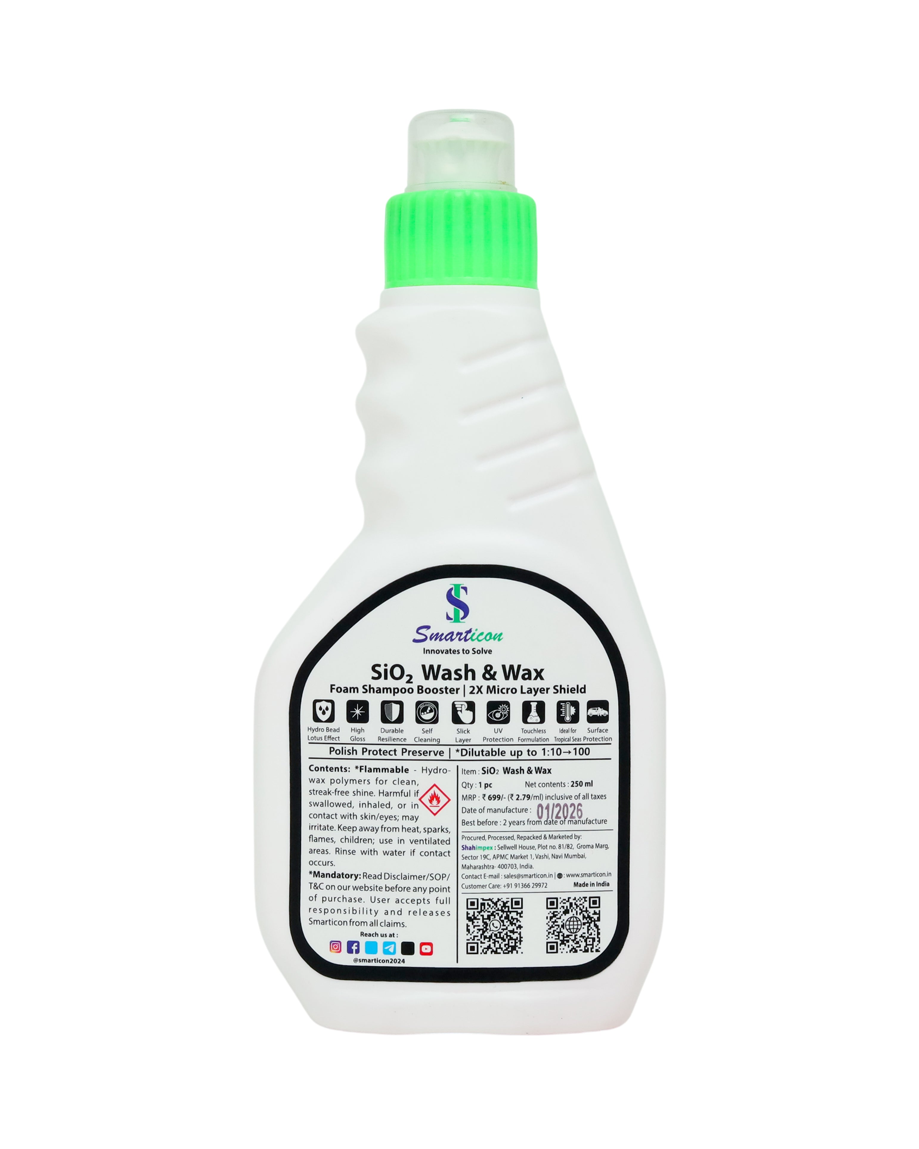SiO₂ Wash & Wax