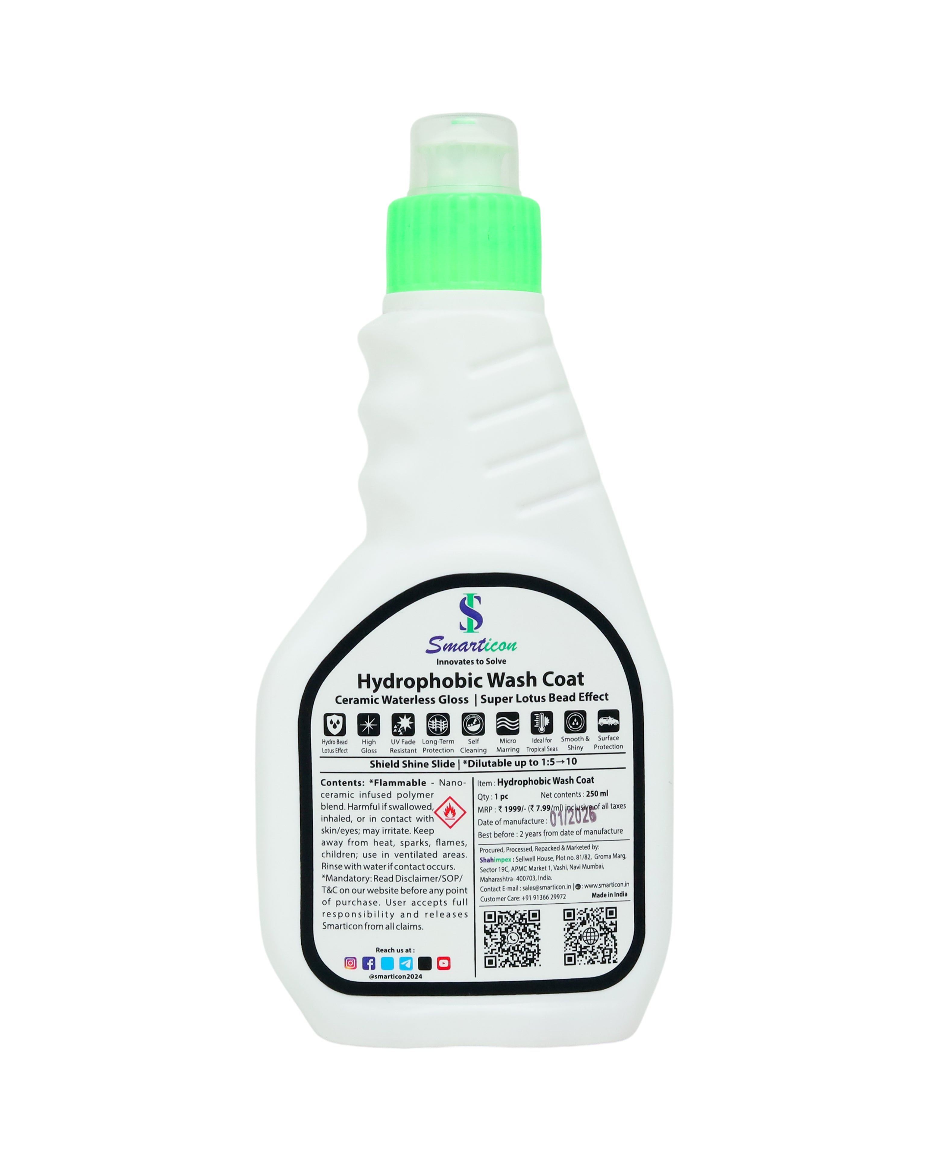Hydrophobic Wash Coat