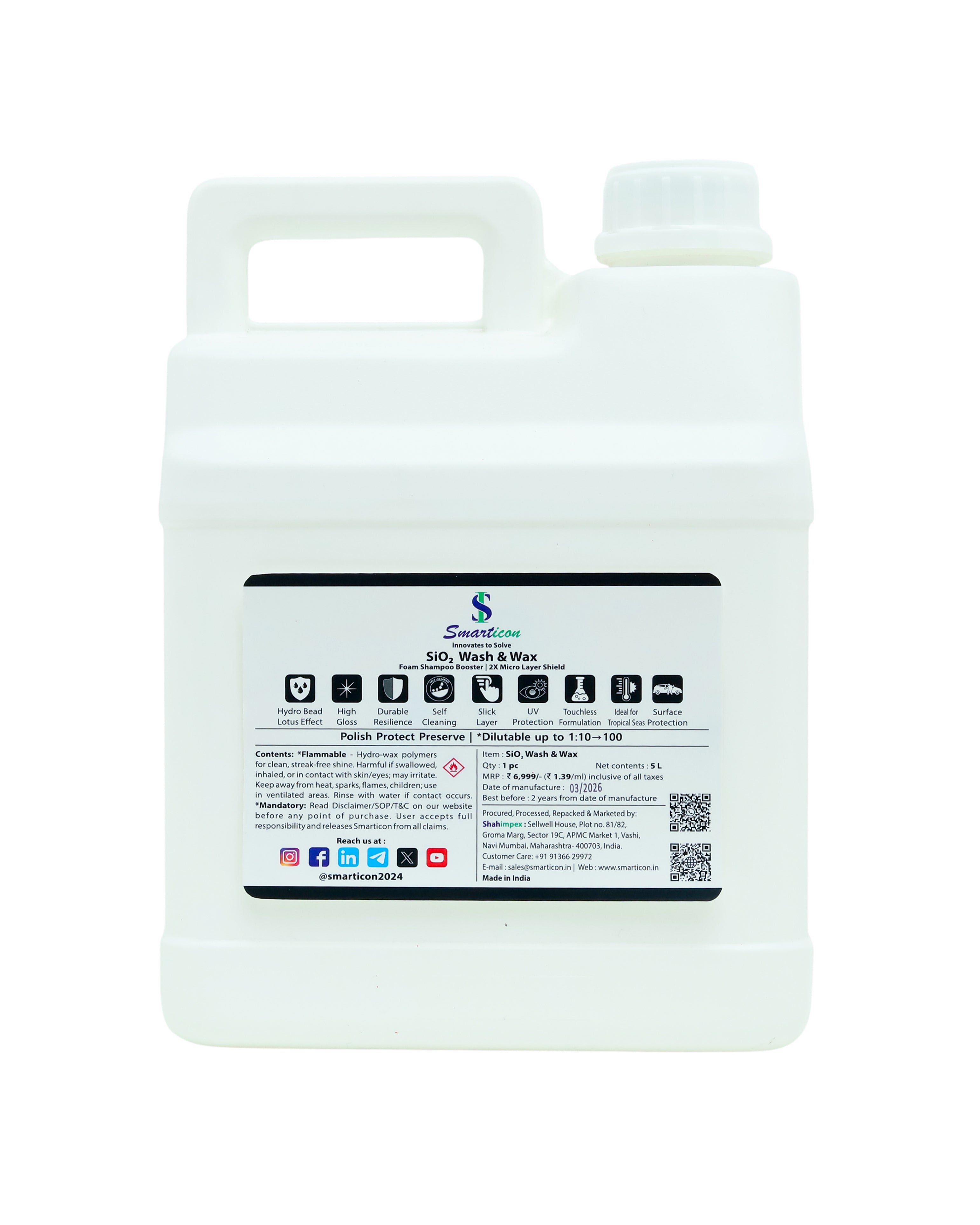 SiO₂ Wash & Wax