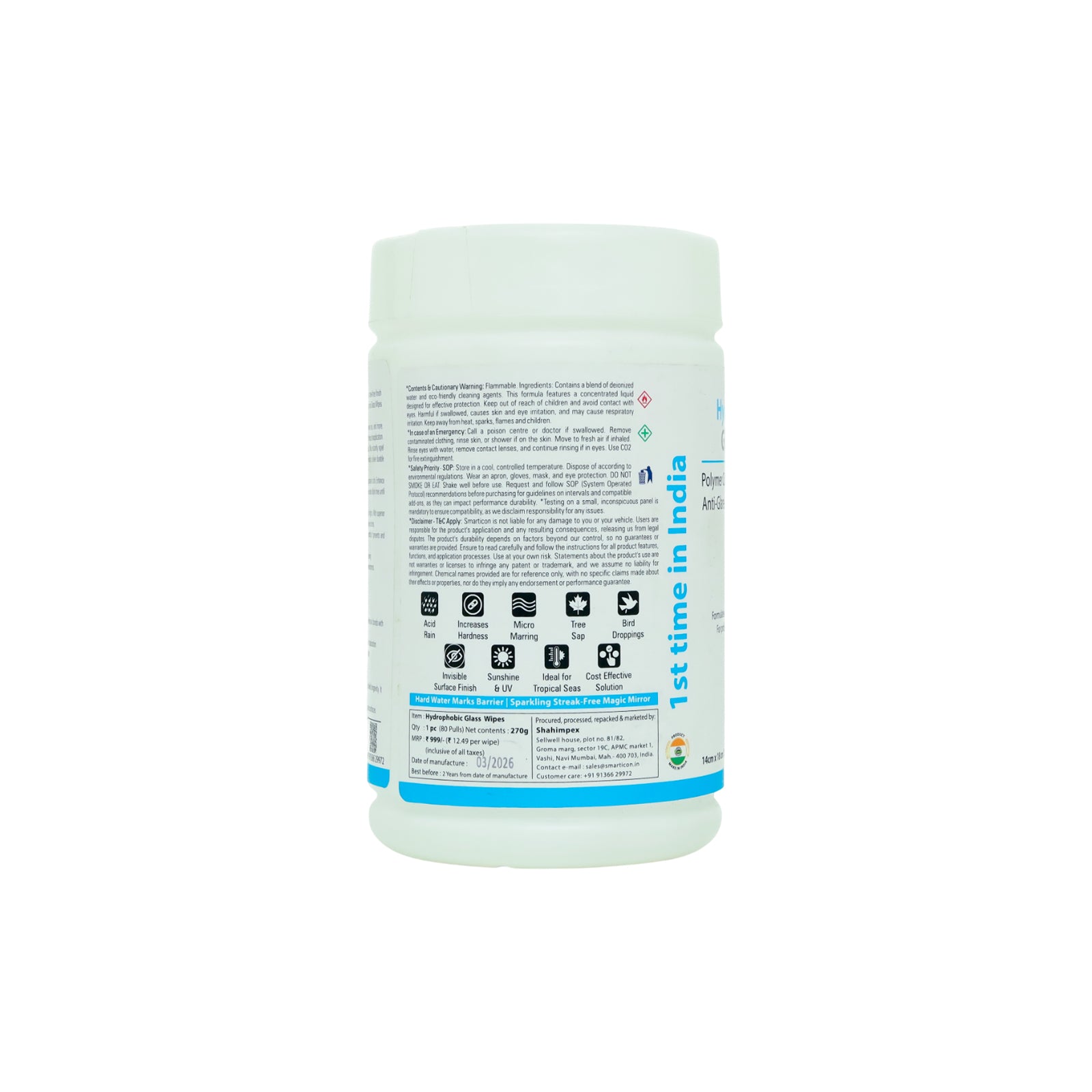 Hydrophobic  Glass Wipes