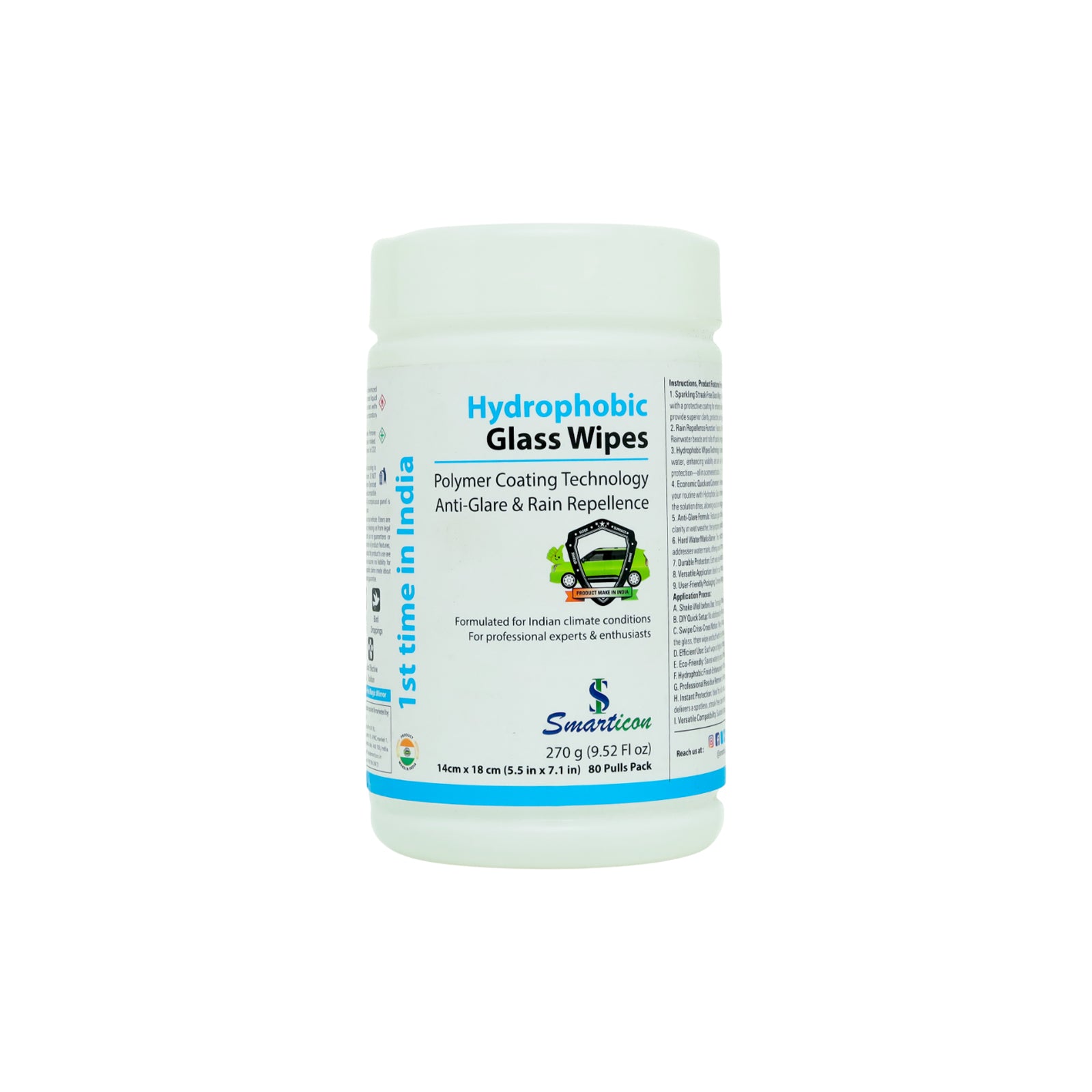 Hydrophobic  Glass Wipes