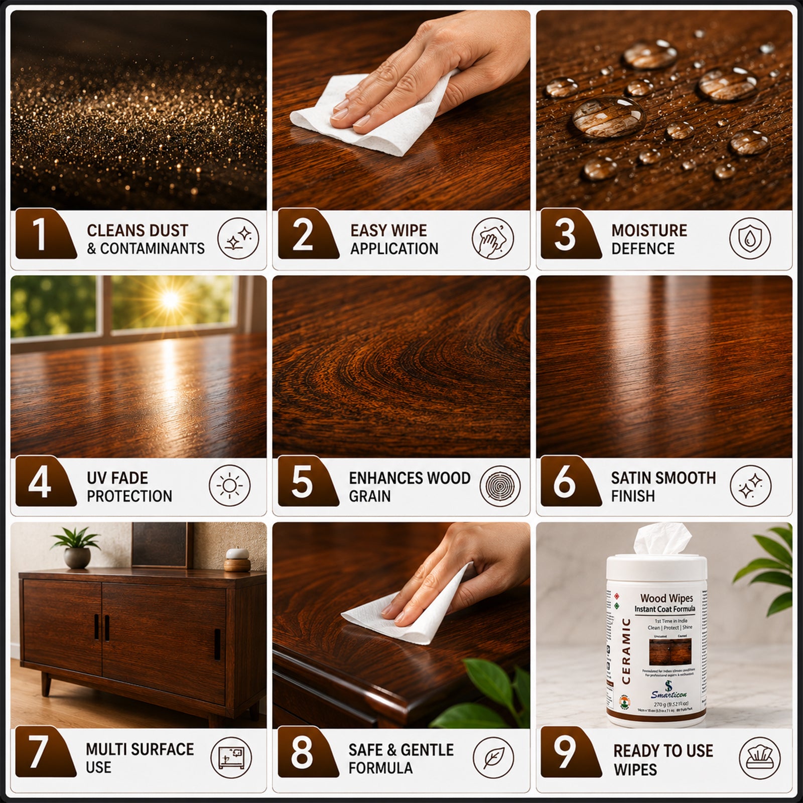 Wood Wipes Instant Coat Formula