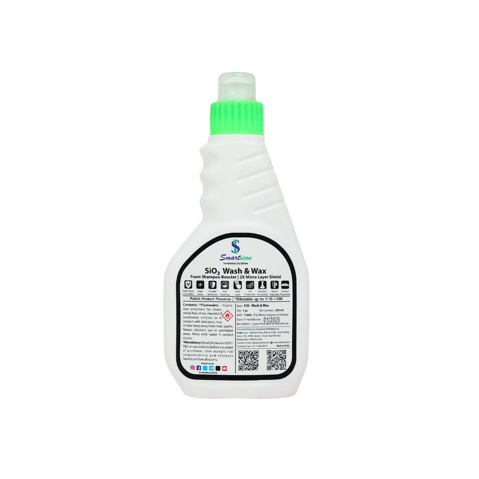 SiO₂ Wash & Wax