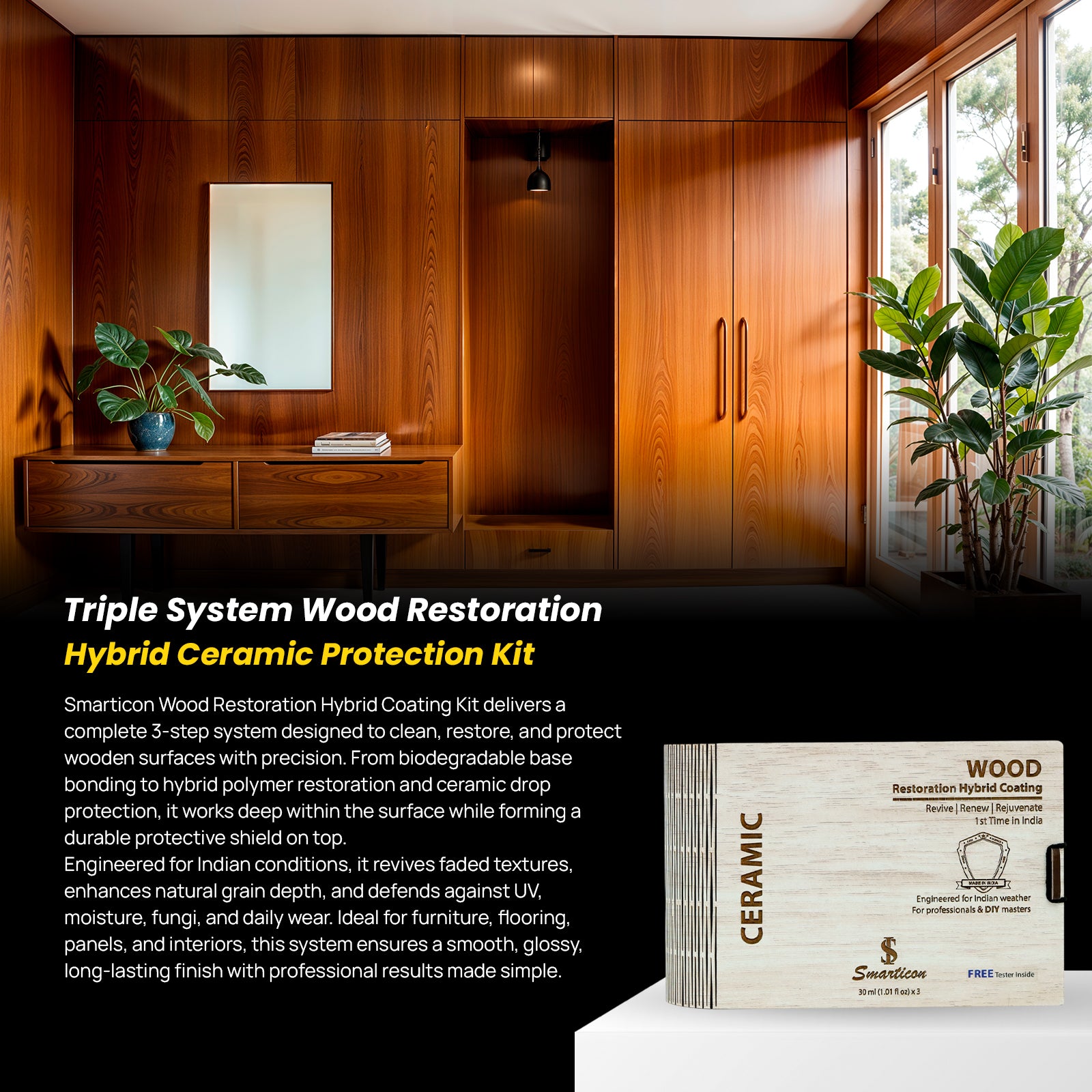 WOOD Hybrid Ceramic Restoration Coating