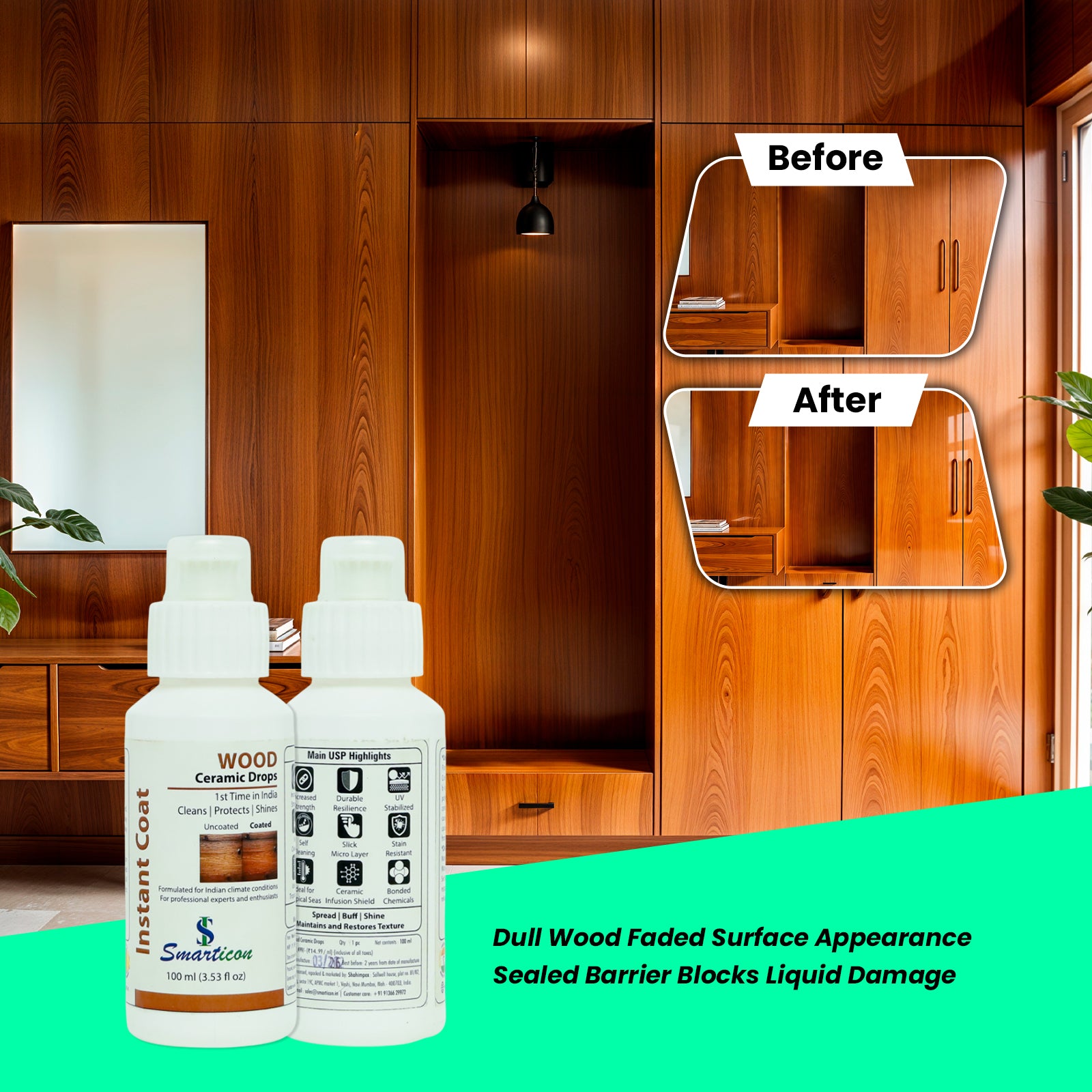 Wood Instant Ceramic Drops Coat