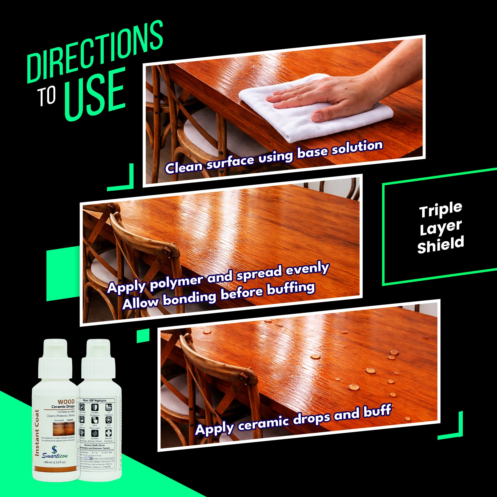 Wood Instant Ceramic Drops Coat