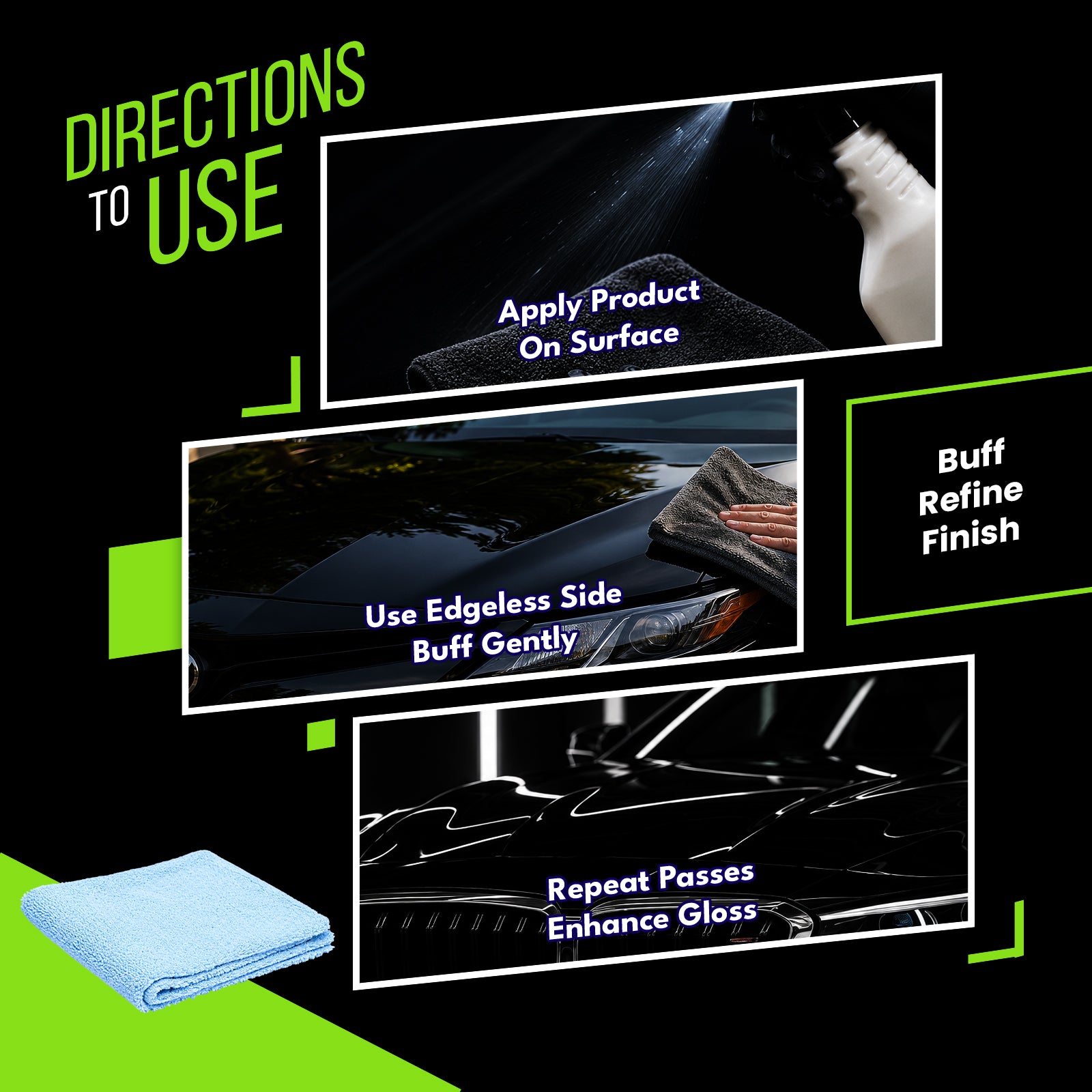 Edgeless Polishing Microfiber Cloth