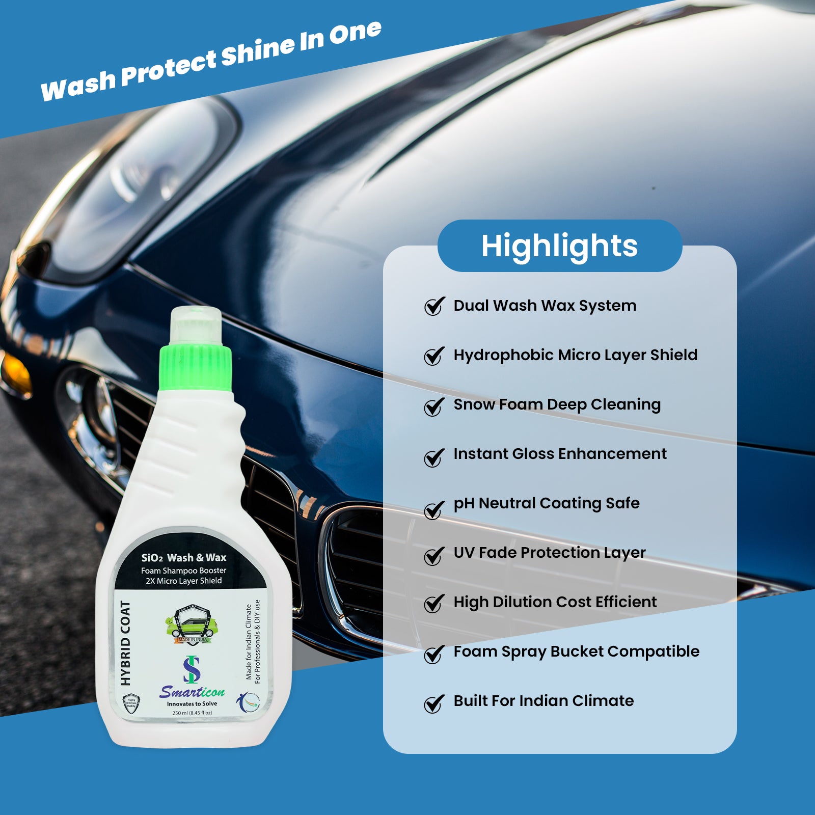 SiO₂ Wash & Wax