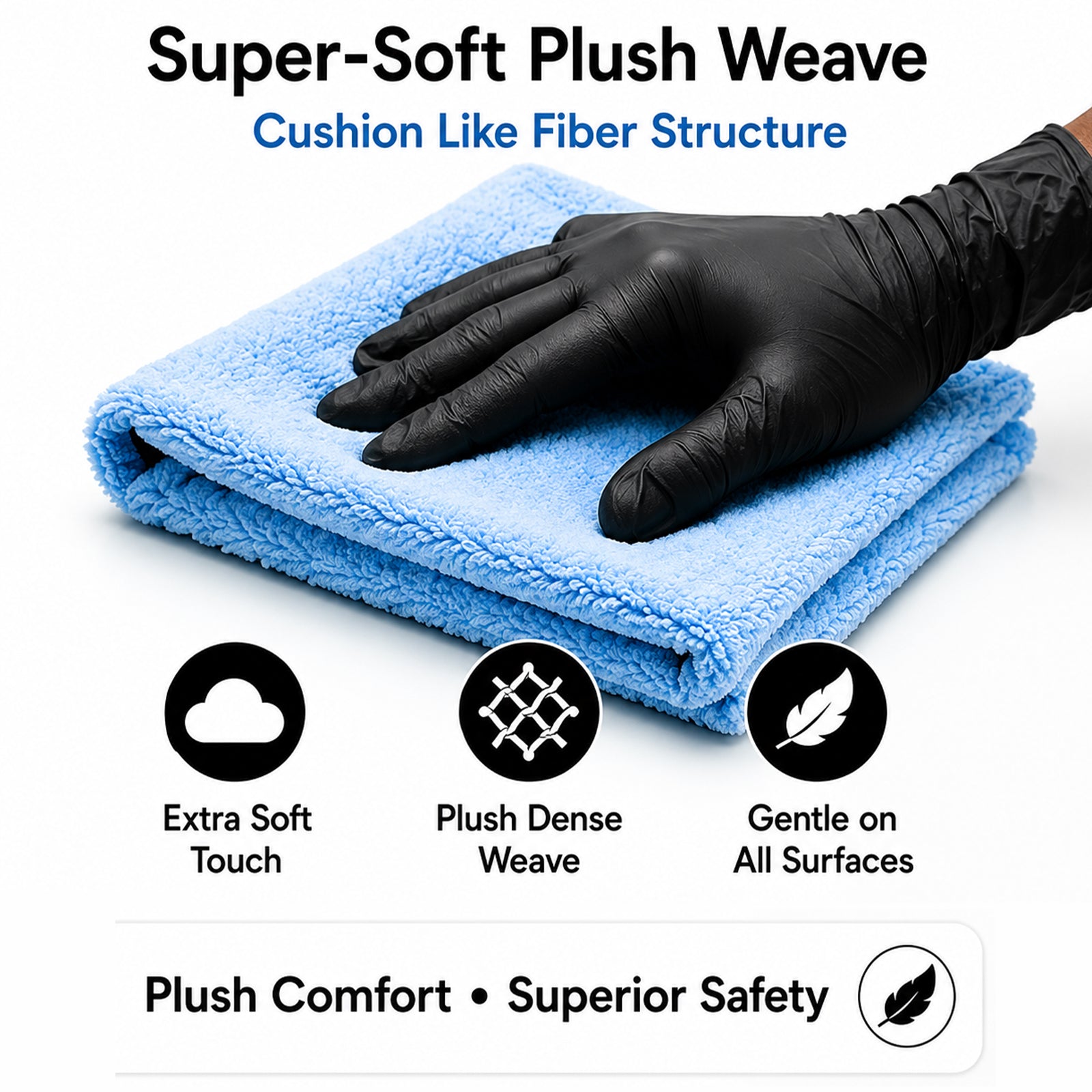 Edgeless Polishing Microfiber Cloth
